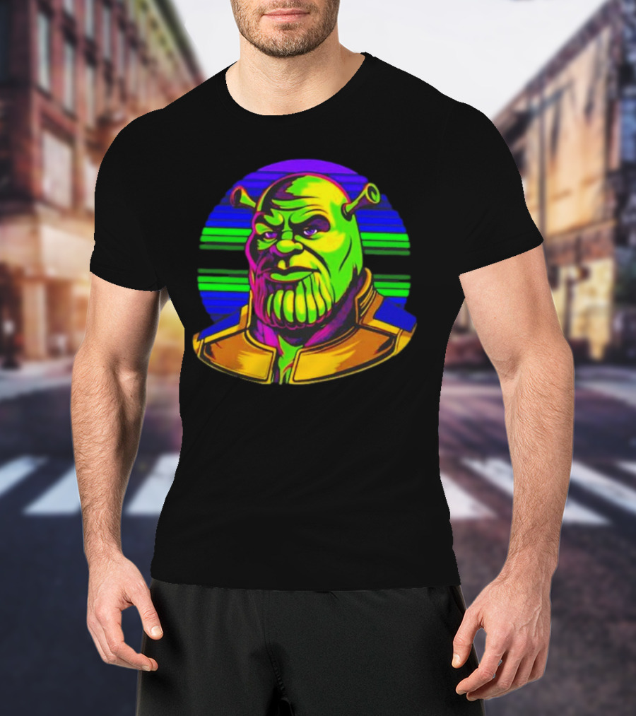 Shrek Thanos Fusion Shreknos Pop Art Crossover T-Shirt