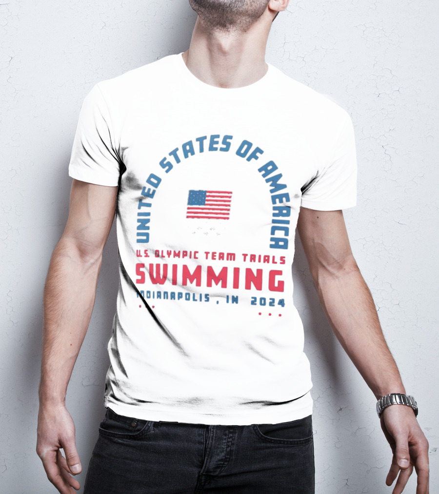 UNITED STATES OF AMERICA U.S. OLYMPIC TEAM TRIALS SWIMMING INDIANAPOLIS IN T-Shirt