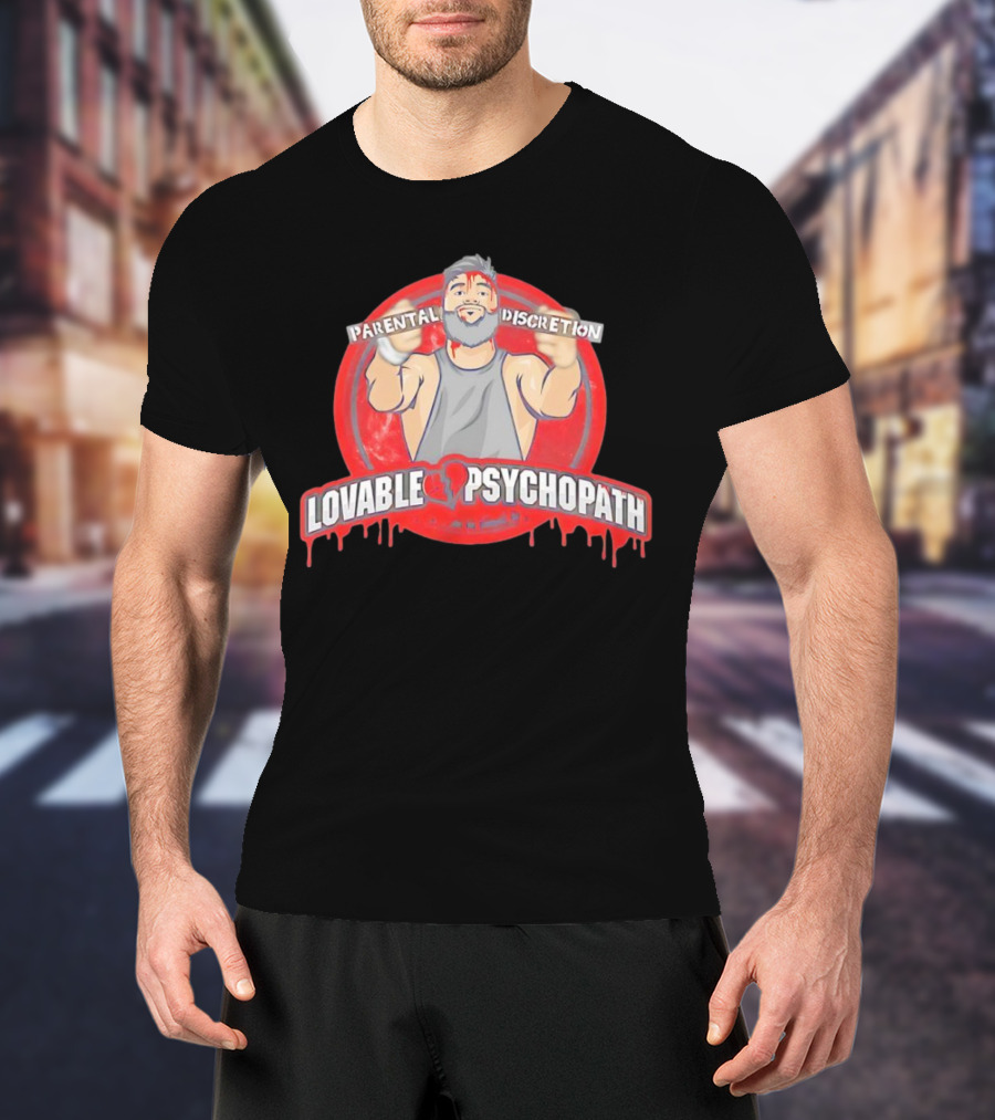 Parental Discretion Lovable Psychopath Tommy Vendetta T-Shirt
