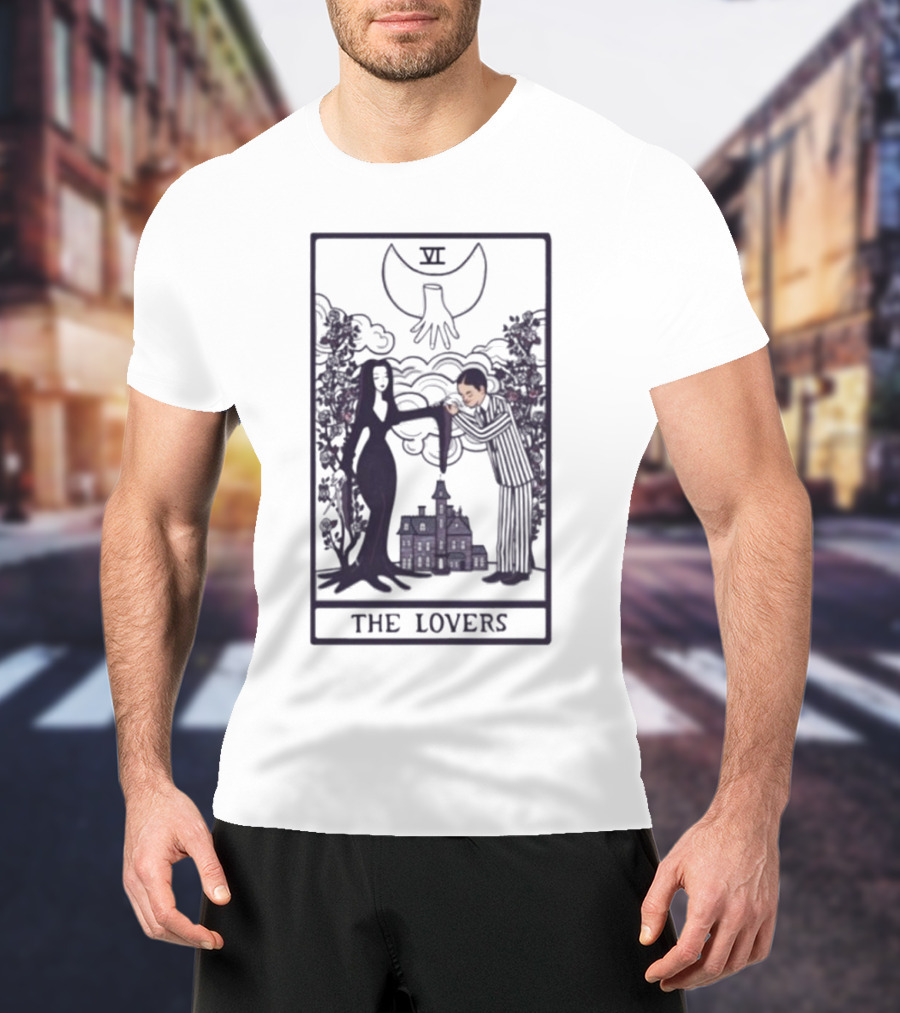 Vampire Lovers VI Tarot Card Gothic Castle And Bat T-Shirt