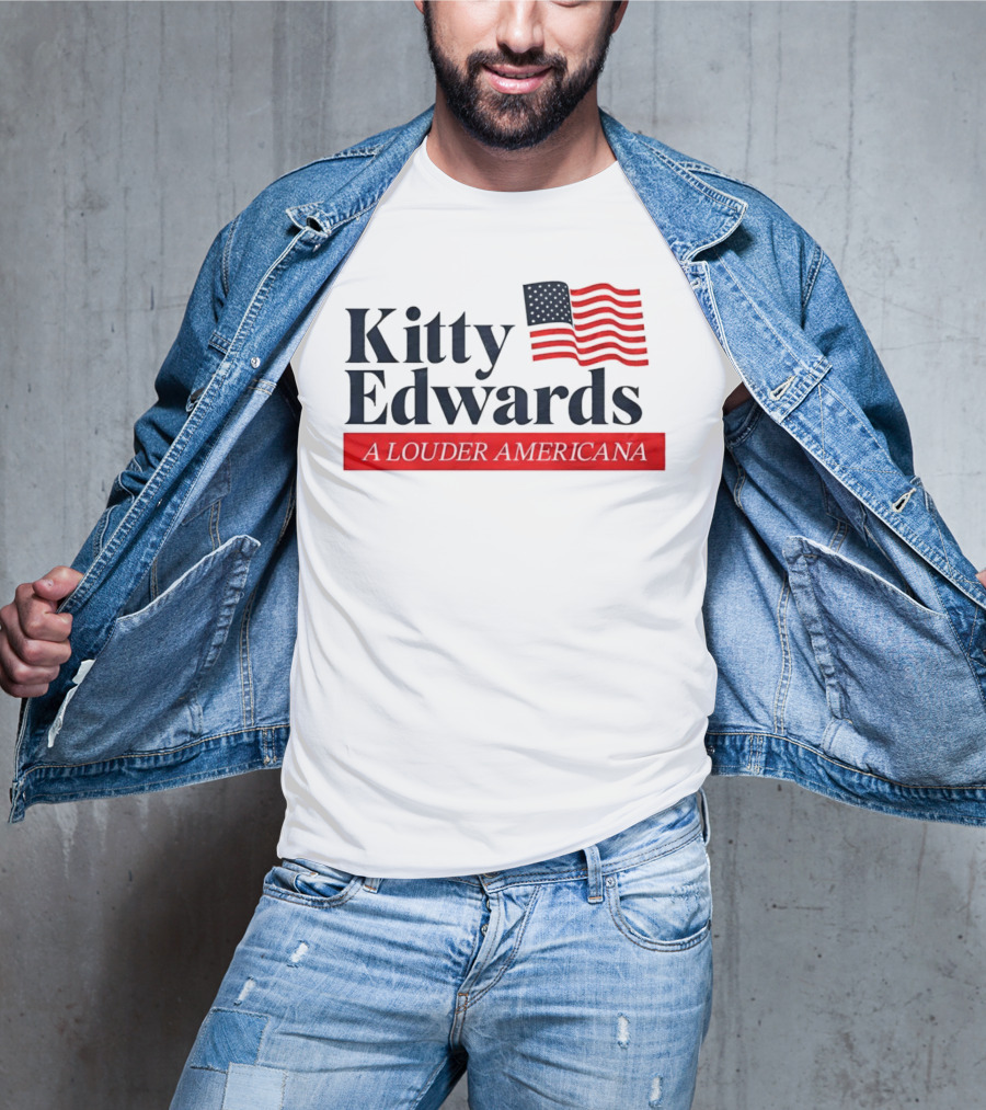 Kitty Edwards A Louder Americana American Flag T-Shirt