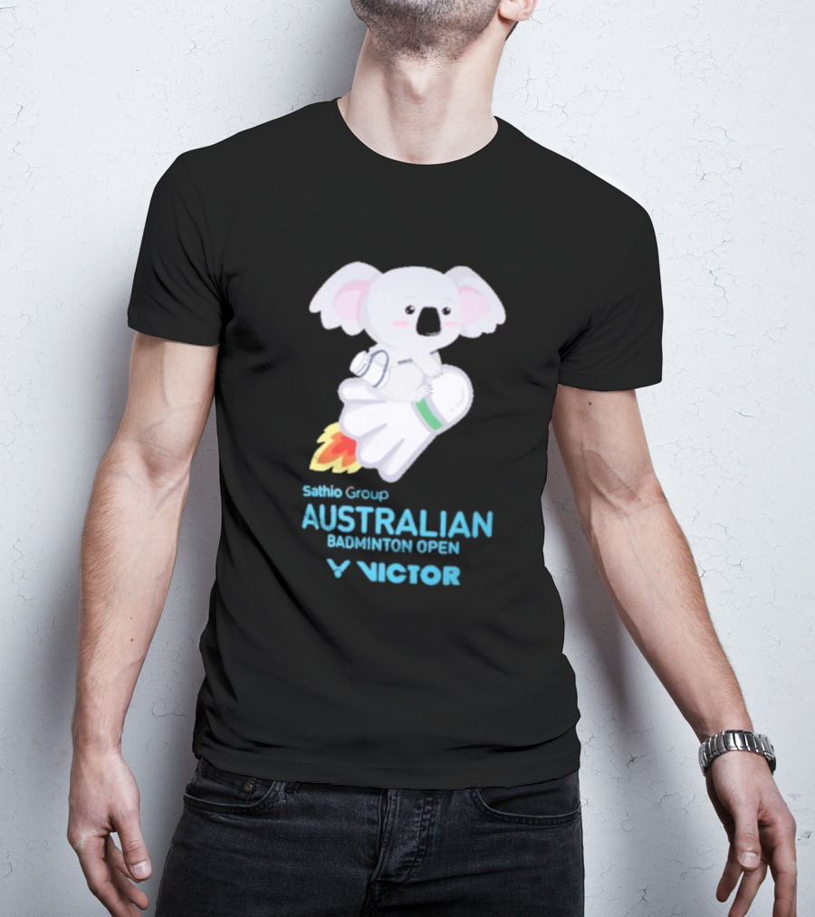 Koala Shuttlecock Sathio Group Australian Badminton Open Victor T-Shirt
