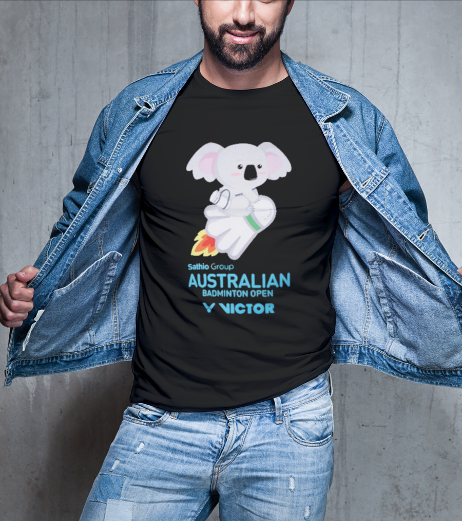 Koala Shuttlecock Sathio Group Australian Badminton Open Victor T-Shirt