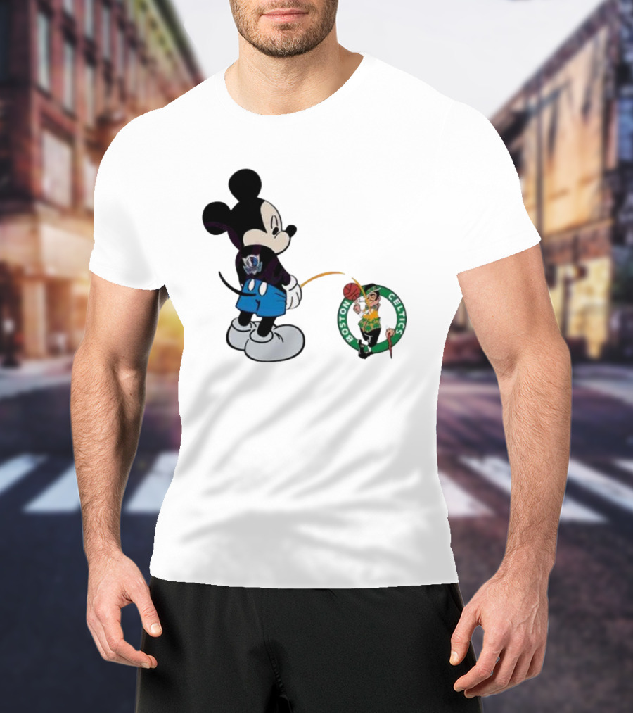 Mickey Mouse Dallas Mavericks Versus Boston Celtics T-Shirt