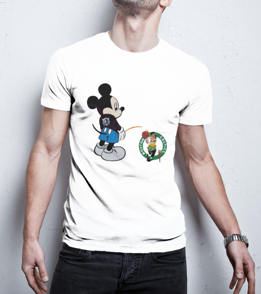 Mickey Mouse Dallas Mavericks Versus Boston Celtics T-Shirt
