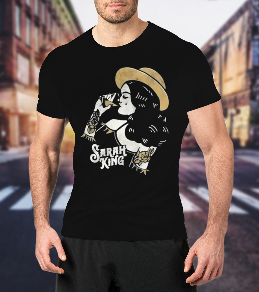 Sarah King Whisky Vintage Tattooed Woman Hat T-Shirt