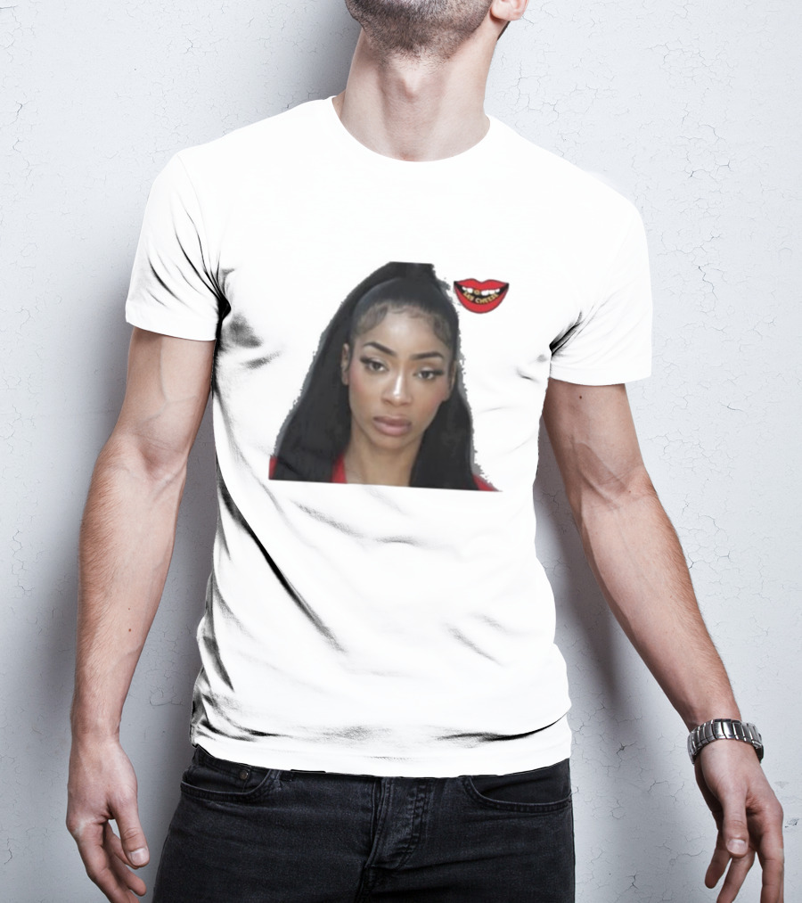 Tommie Lee Arrested Mugshot With Red Lips T-Shirt