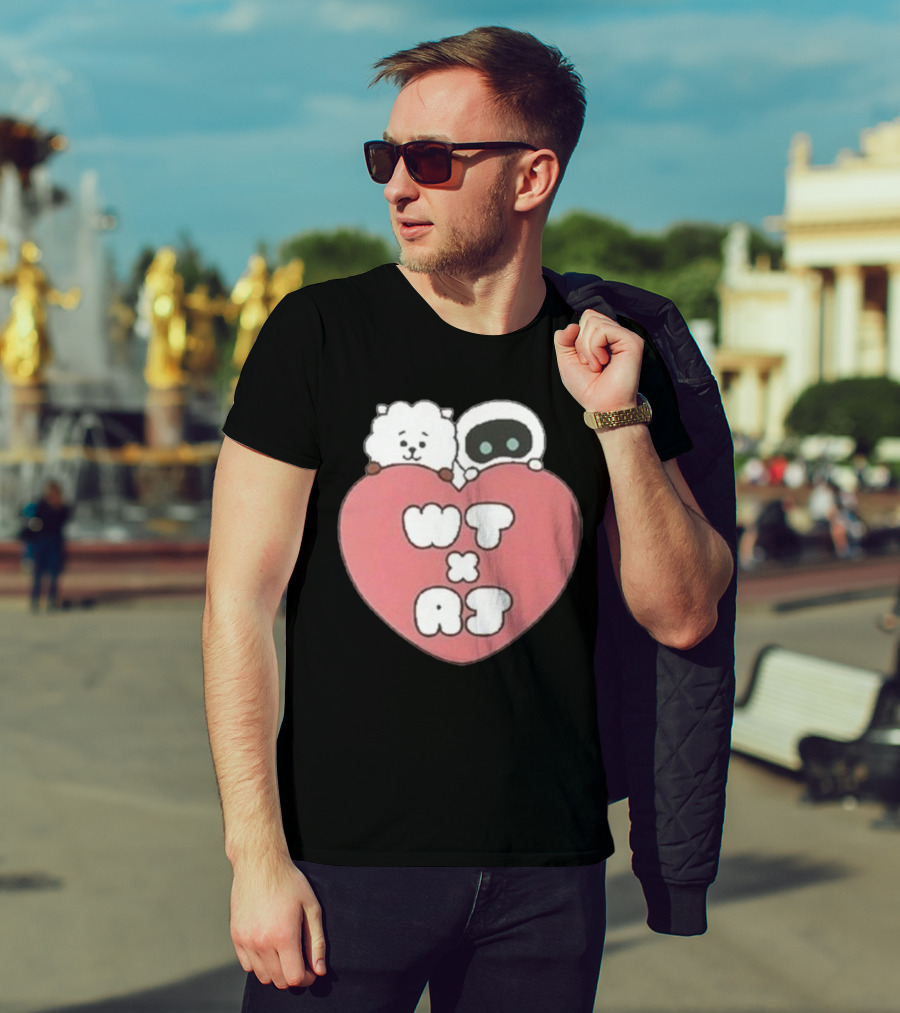 WT X RJ Heart Cute Collaboration T-Shirt