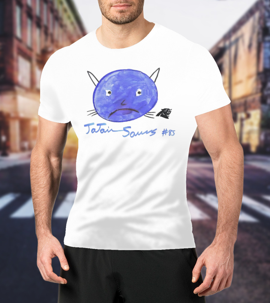 Rookies Paint Carolina Panthers Jajaun Saurs #85 T-Shirt