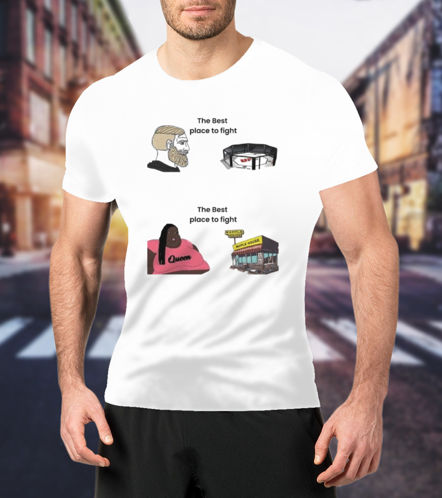 The Best Place To Fight Waffle House Queen Belt T-Shirt