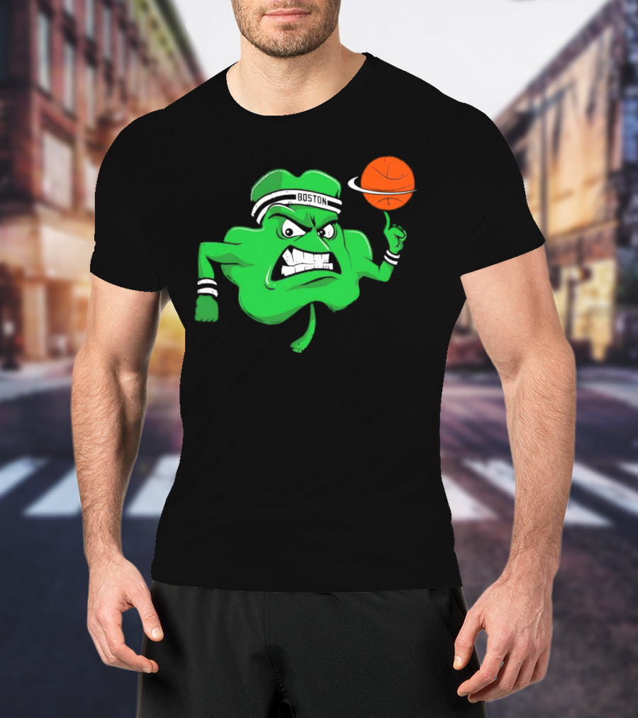 Boston Celtics Angry Clover Basketball T-Shirt