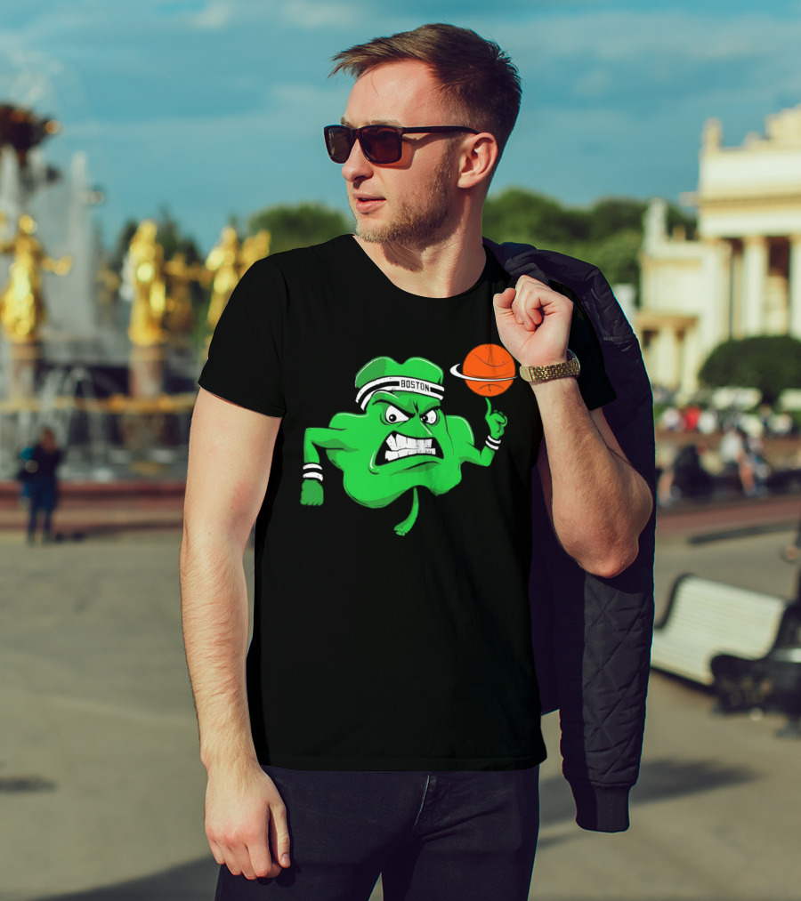 Boston Celtics Angry Clover Basketball T-Shirt