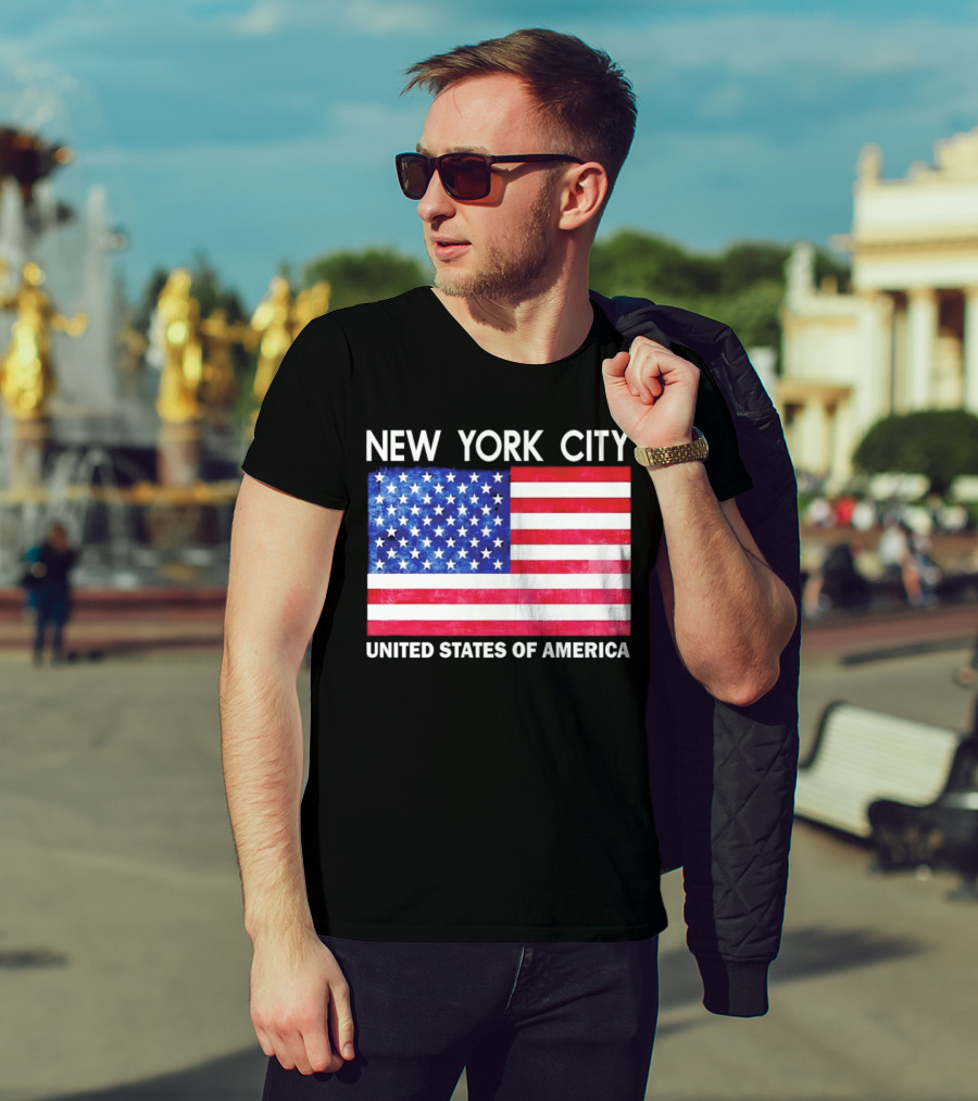 NEW YORK CITY UNITED STATES OF AMERICA FLAG T-Shirt
