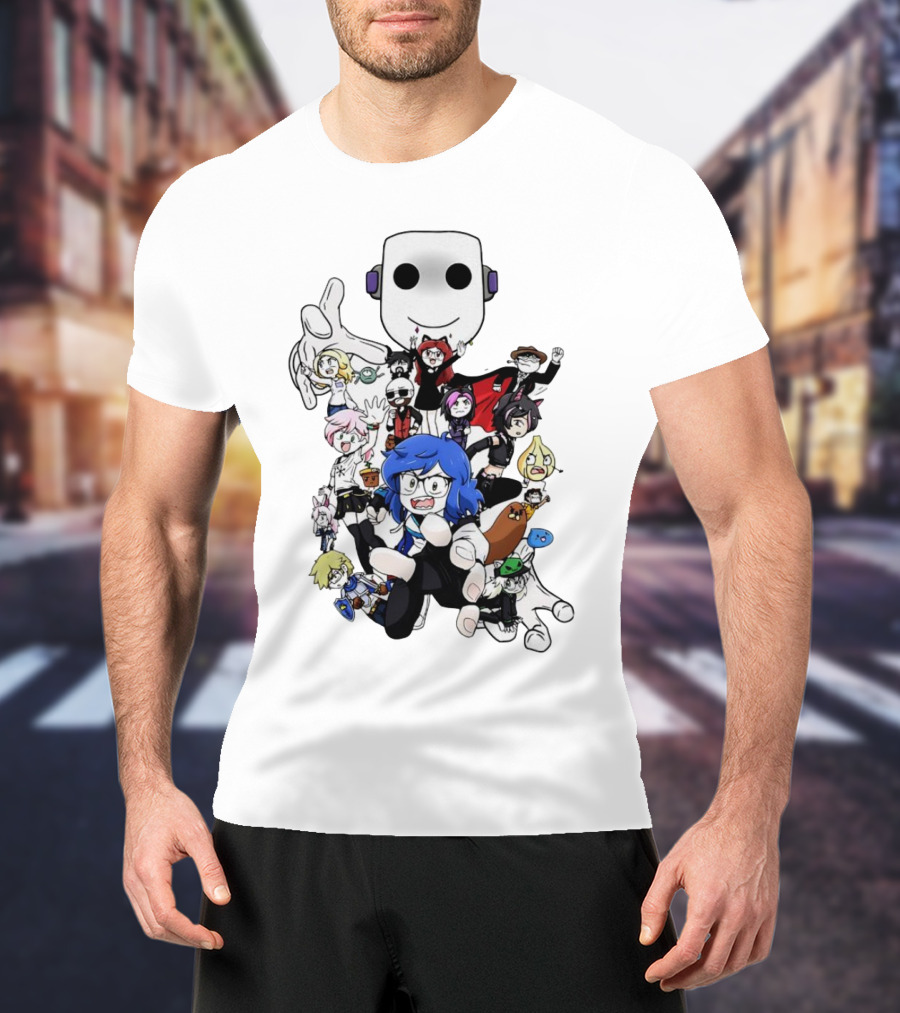 Captainshio Friends Cartoon Character Ensemble T-Shirt