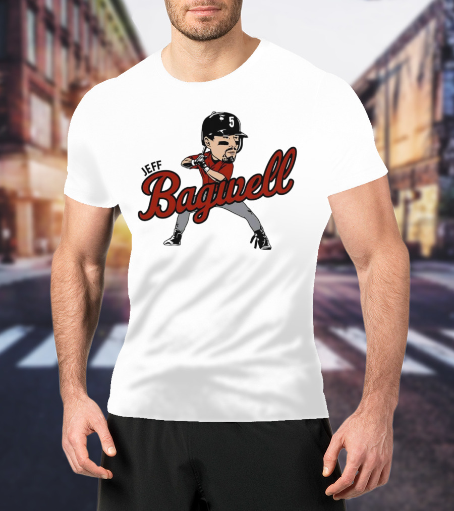 Jeff Bagwell Houston Astros Caricature Baseball T-Shirt