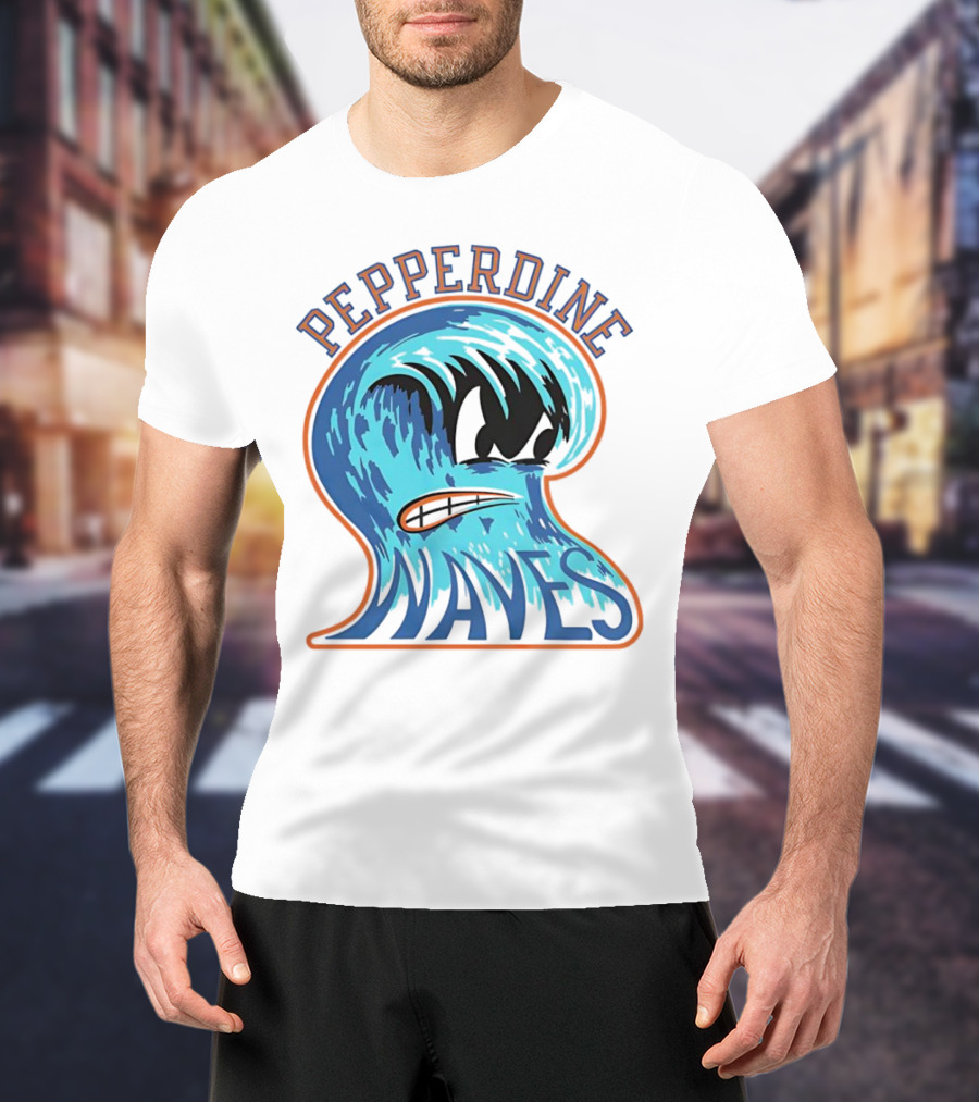 Pepperdine Waves Vintage Angry Wave T-Shirt