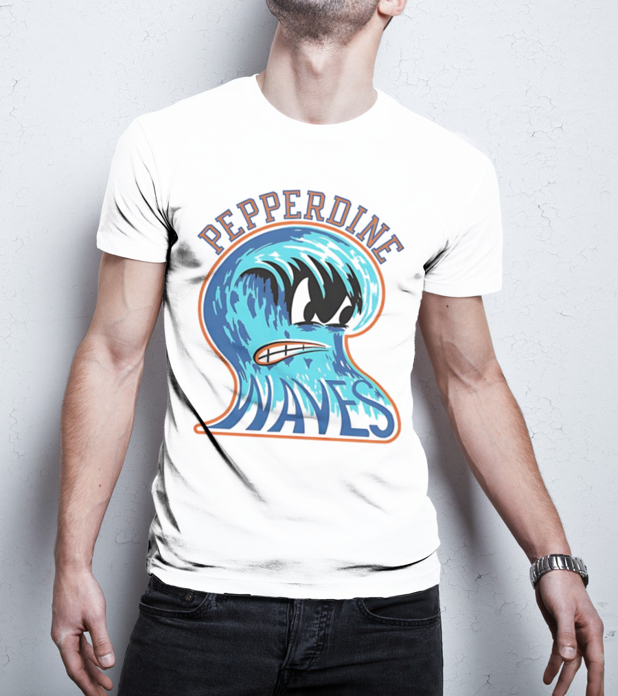 Pepperdine Waves Vintage Angry Wave T-Shirt