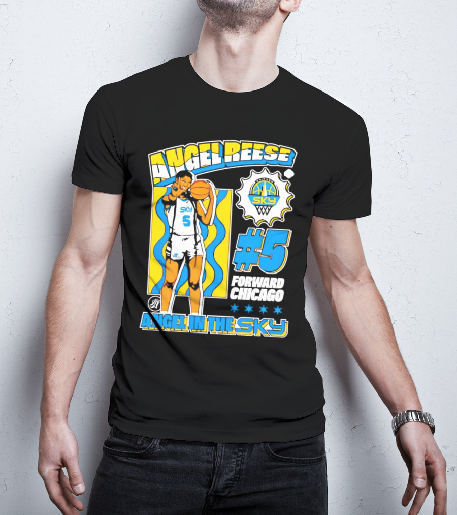 Angel Reese #5 Forward Chicago Sky Angel In The Sky T-Shirt
