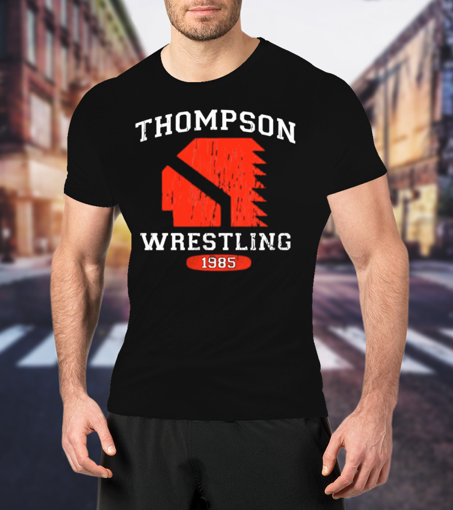 Thompson Wrestling 1985 Red Spartan T-Shirt