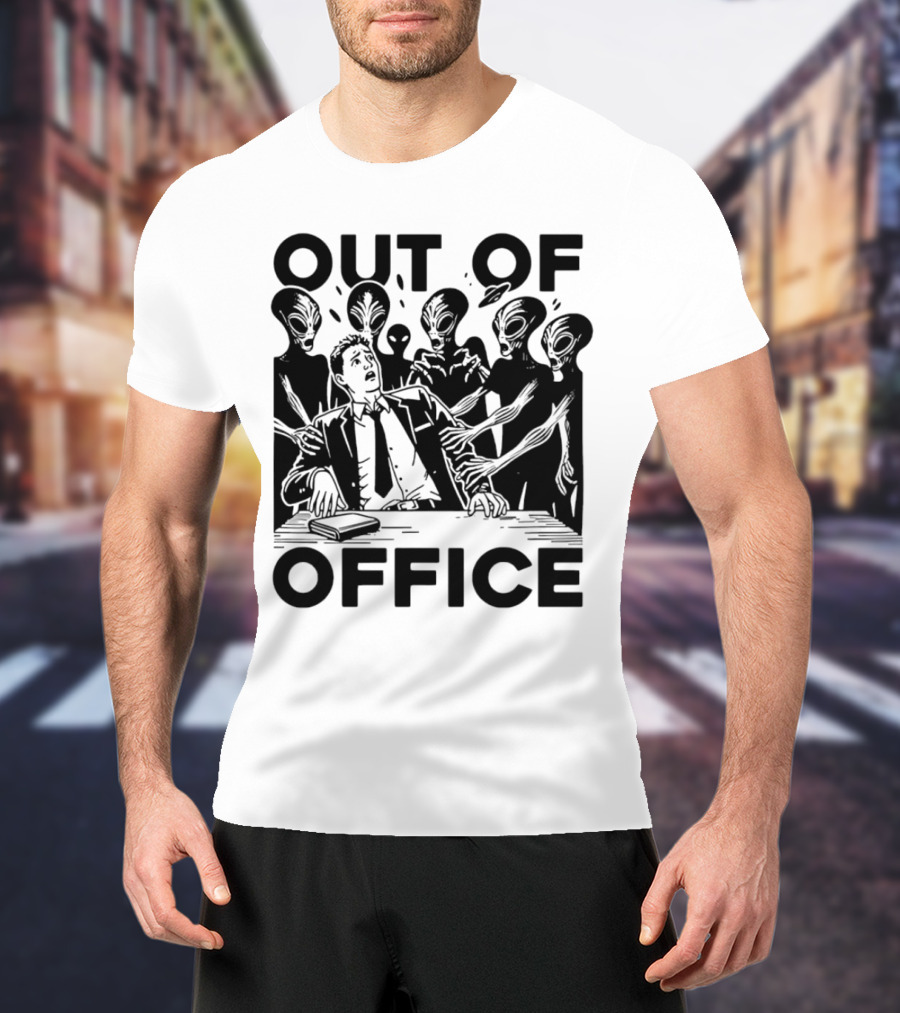 Out Of Office Surrounded By Aliens T-Shirt