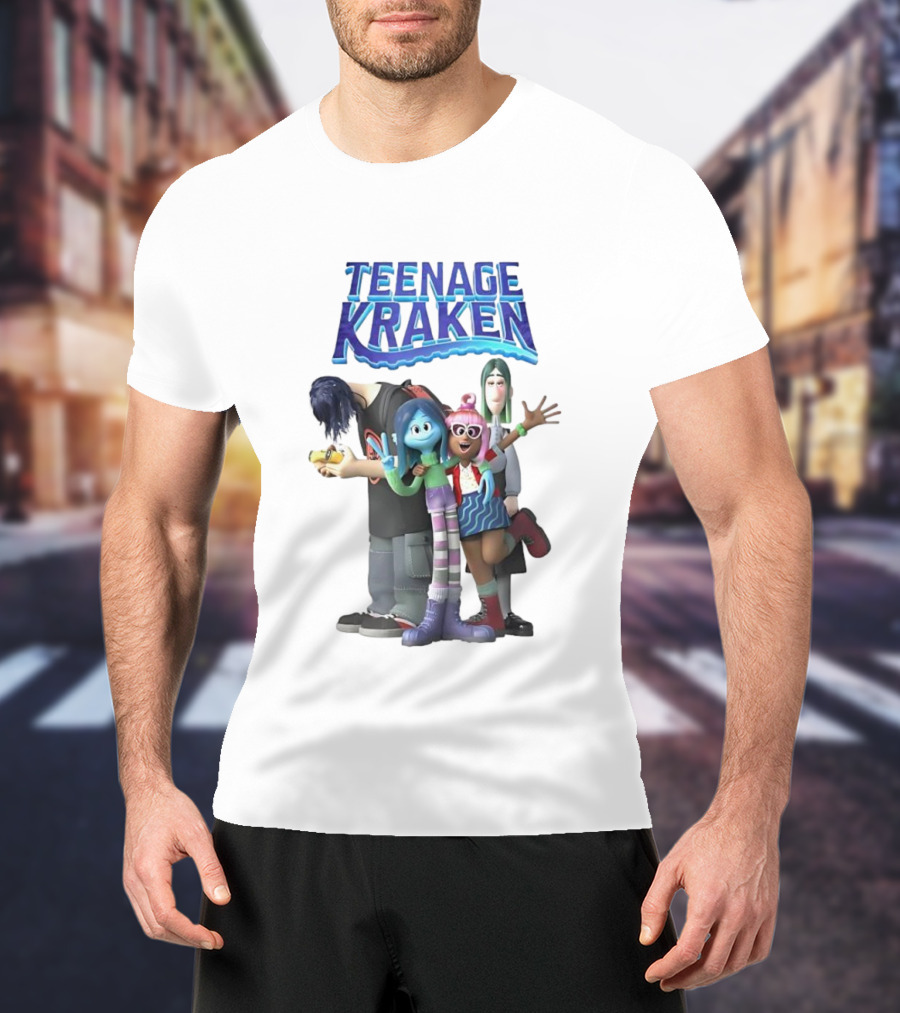 Teenage Kraken Animated Characters Ensemble T-Shirt