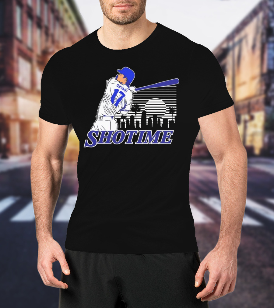 Ohtani 17 Shotime Skyline Baseball Player Dodgers Los Angeles T-Shirt