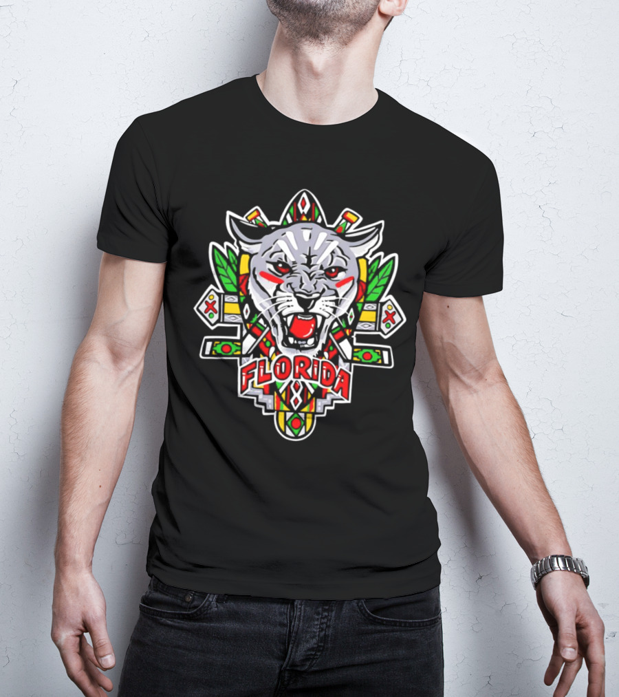 Florida Panthers Juneteenth African Tribal Emblem T-Shirt