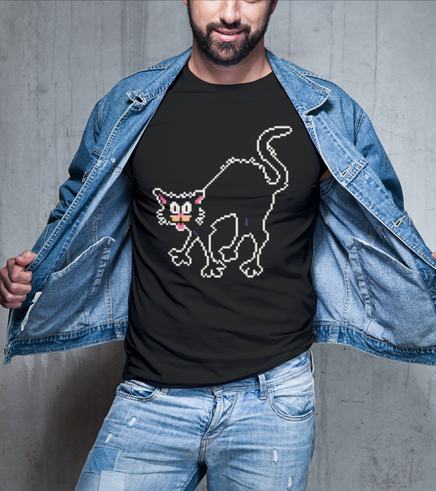 The Tom Ward Show Tom Cat 8 Bit Retro Pixel T-Shirt