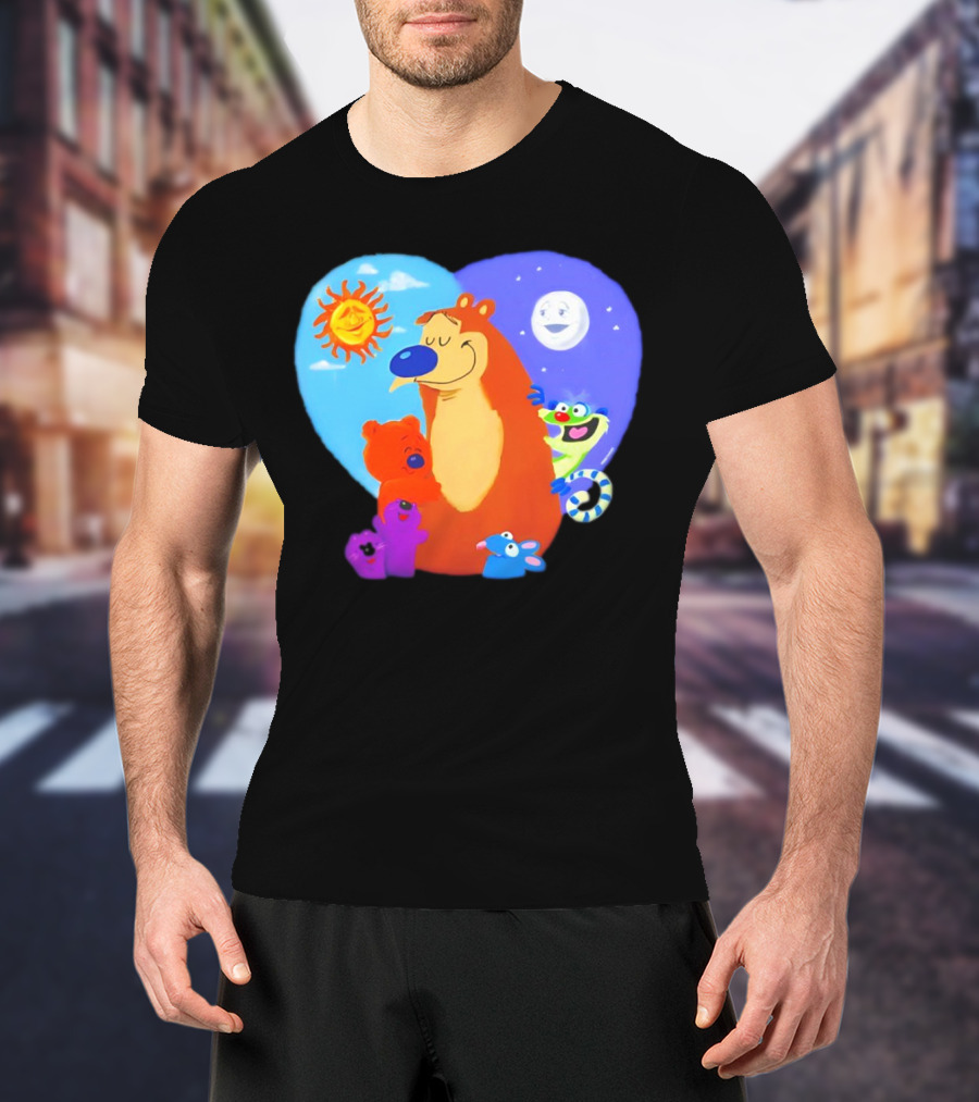 Bear In The Big Blue House Muppet History With Sun And Moon Characters T-Shirt