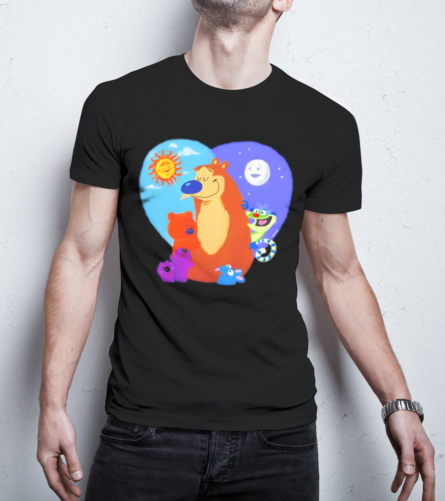 Bear In The Big Blue House Muppet History With Sun And Moon Characters T-Shirt
