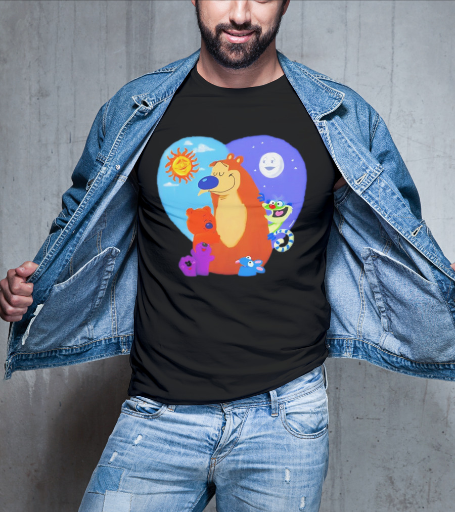 Bear In The Big Blue House Muppet History With Sun And Moon Characters T-Shirt