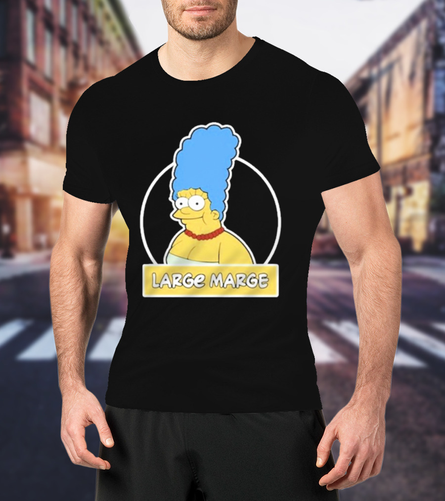 Justin Danger Nunley Large Marge Blue Hair Red Necklace Yellow Skin T-Shirt