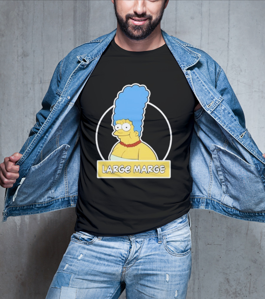 Justin Danger Nunley Large Marge Blue Hair Red Necklace Yellow Skin T-Shirt