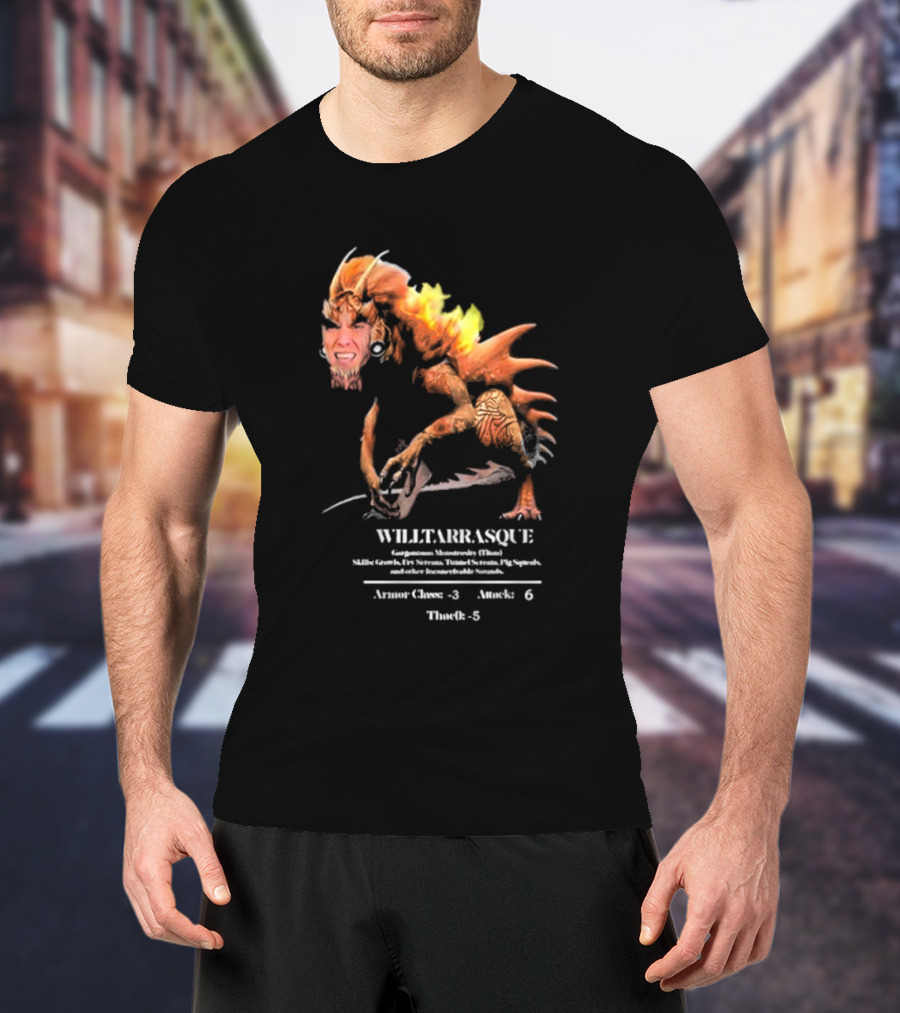 The Charismatic Voice Gorgonzilla Minutaursty Tarrasque Willtarrasque Armor Claws Attack ThroRk T-Shirt