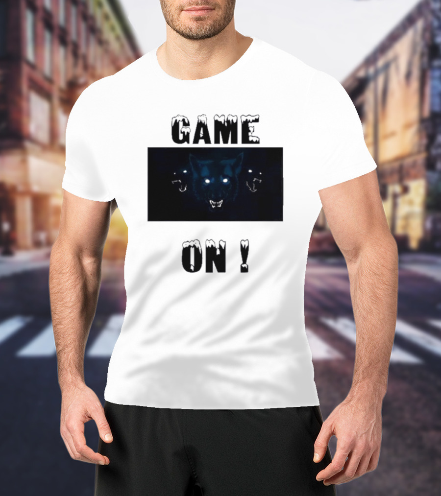 Wolvesden Game On Fierce Trio Wolf Face T-Shirt
