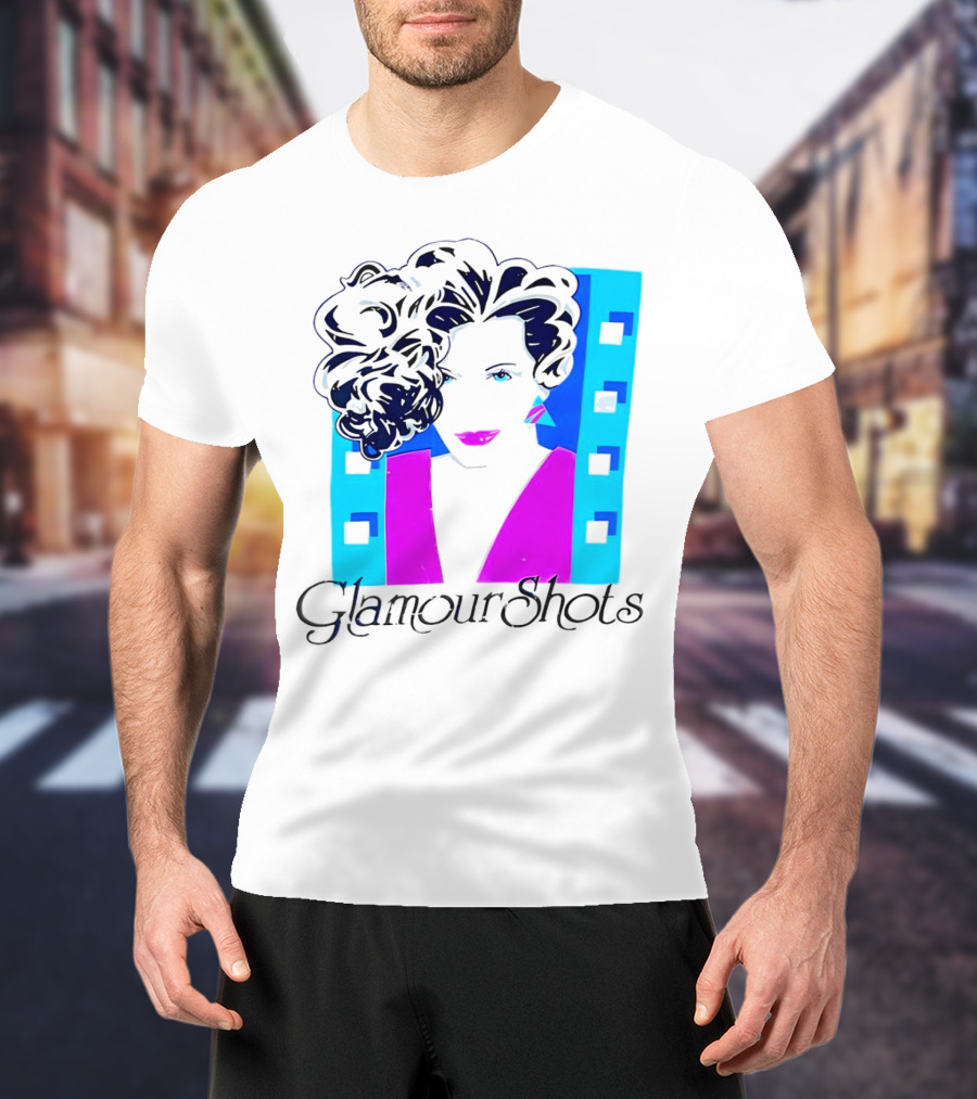Retro 80s Glamour Shots Abstract T-Shirt