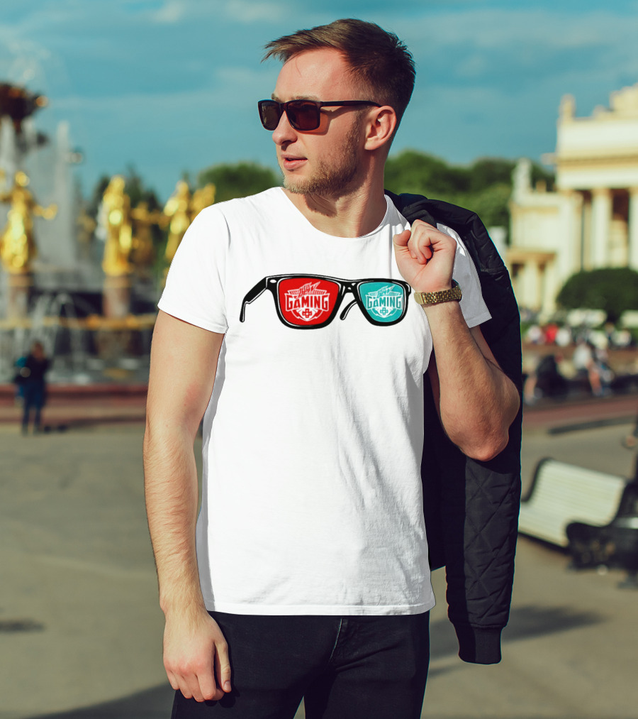Gaming Spectacles Mtn Dew Red Blue Vibes T-Shirt
