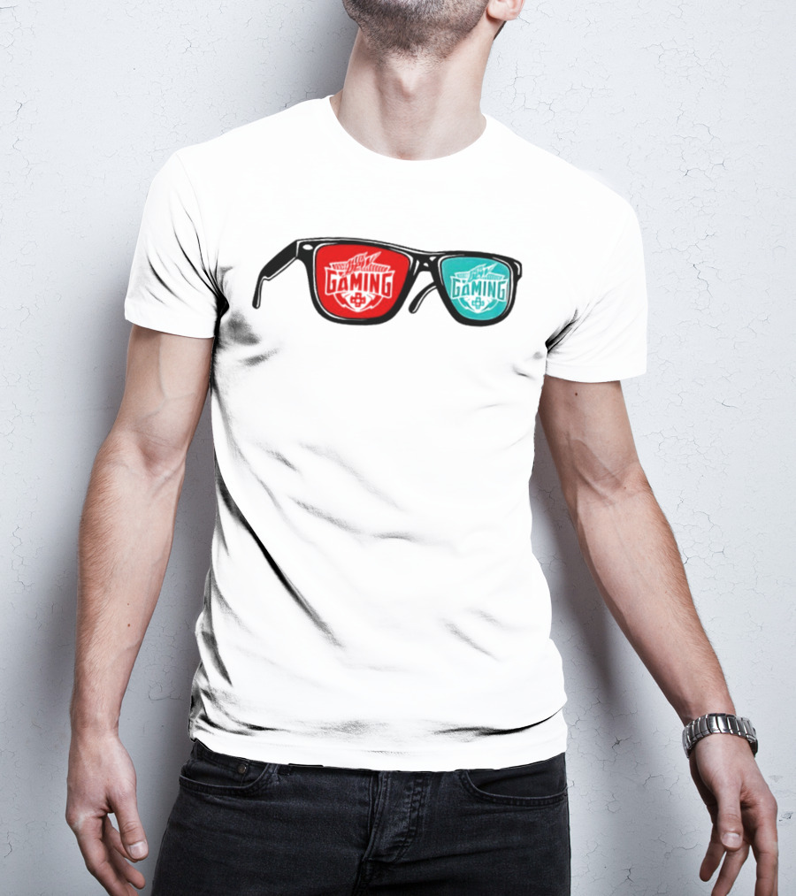 Gaming Spectacles Mtn Dew Red Blue Vibes T-Shirt