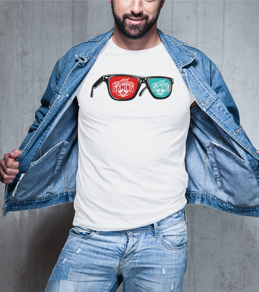 Gaming Spectacles Mtn Dew Red Blue Vibes T-Shirt