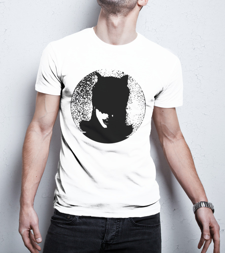 Batwoman The Boy Is Mine Dark Silhouette Circle T-Shirt
