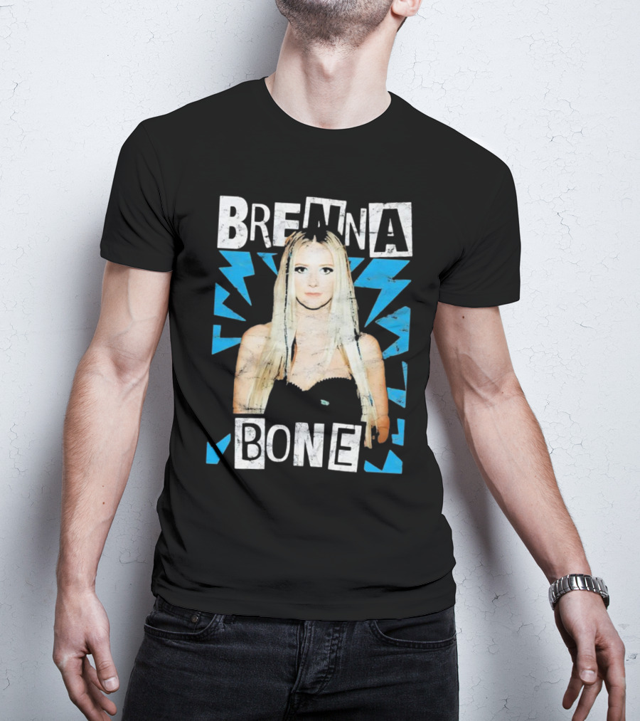 Brenna Bone Lightning Vintage Blue T-Shirt