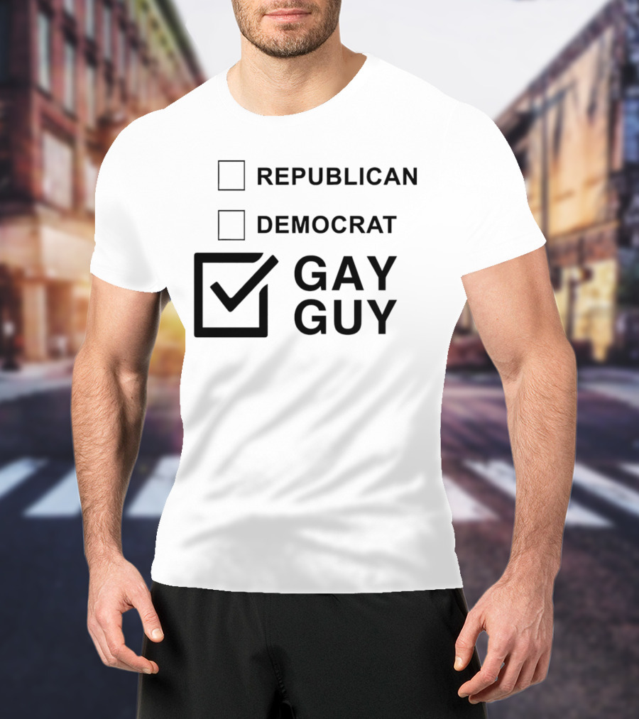 Republican Democrat Gay Guy Checkboxes T-Shirt