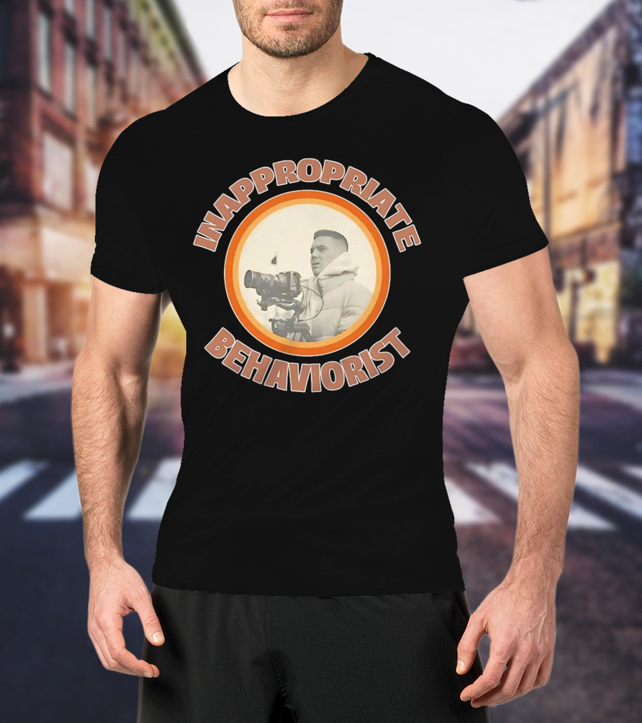 Inappropriate Behaviorist Vintage Camera Circle T-Shirt