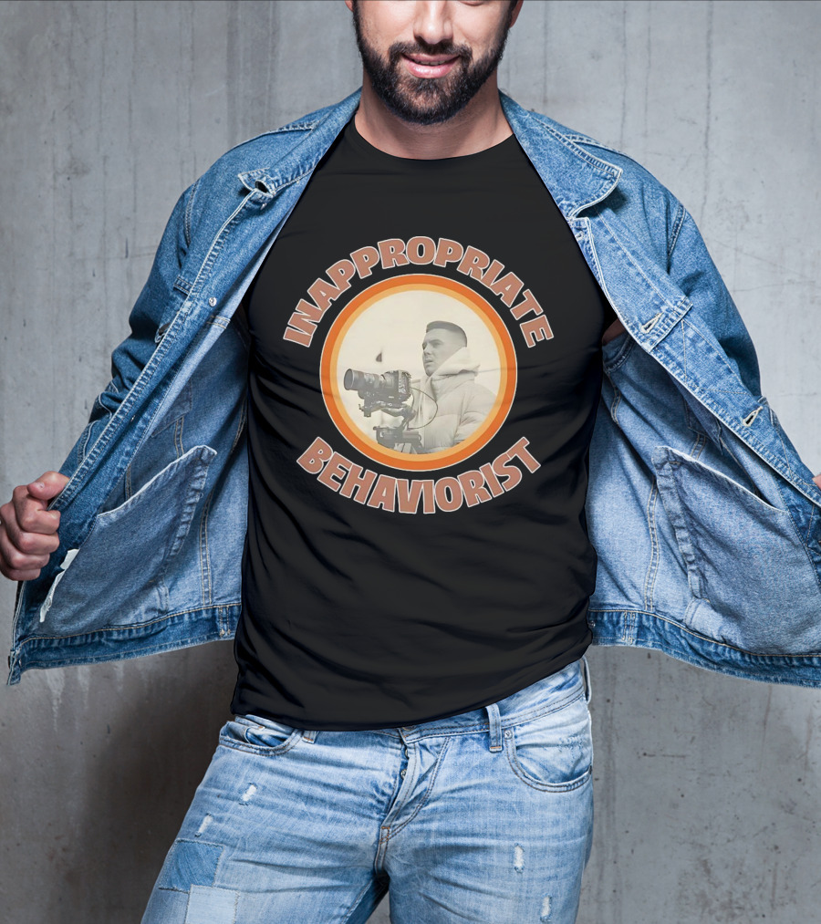Inappropriate Behaviorist Vintage Camera Circle T-Shirt