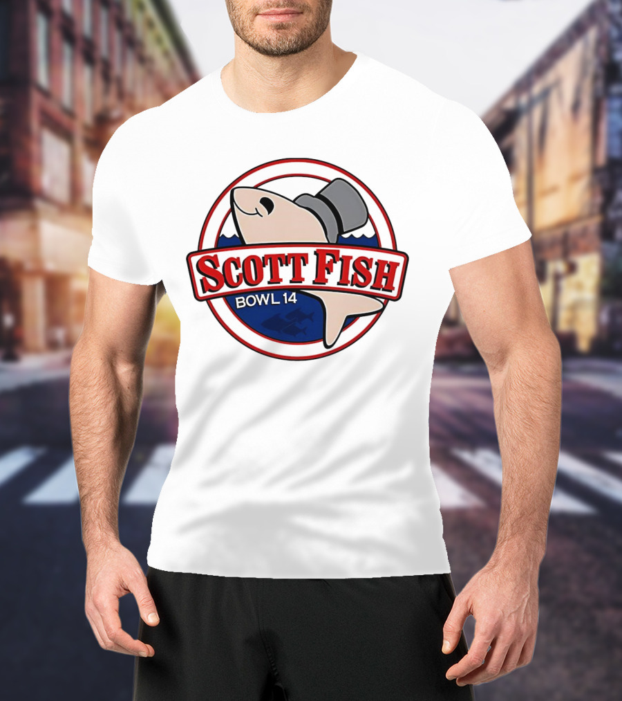 Scott Fish Bowl 14 Shark With Top Hat T-Shirt