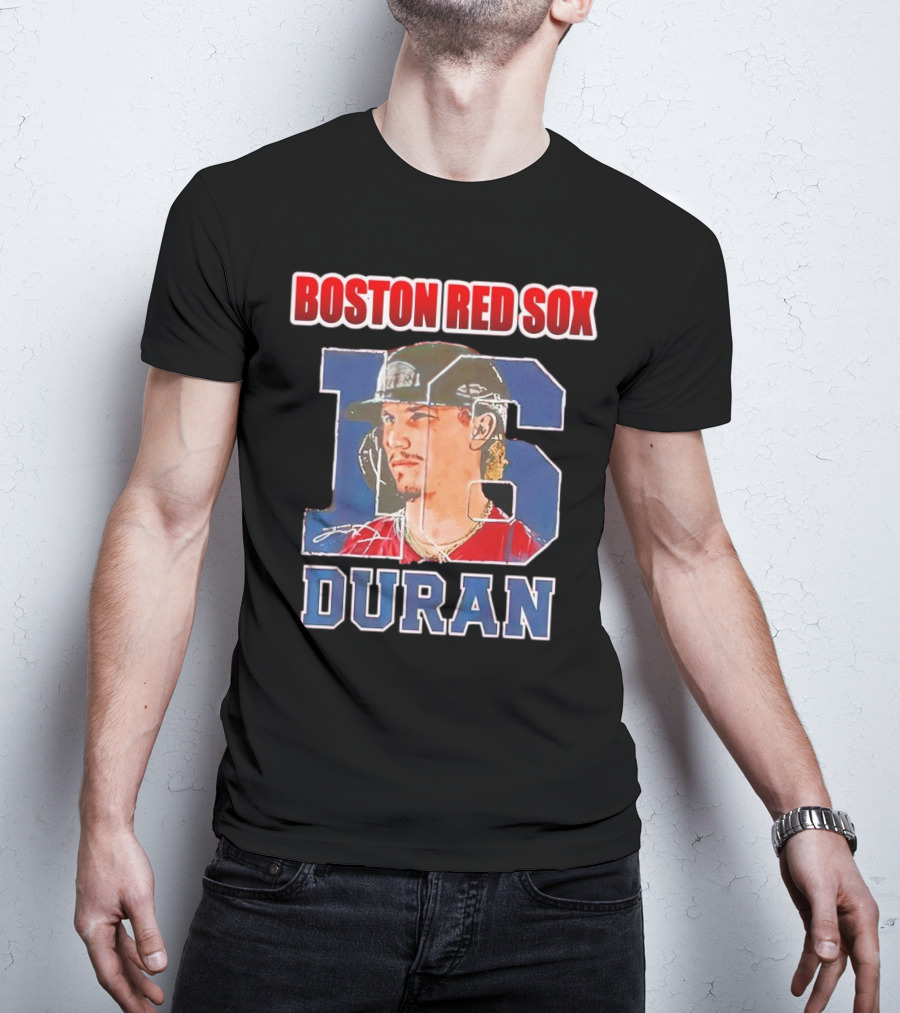 Boston Red Sox Jarren Duran 16 Portrait Patch T-Shirt