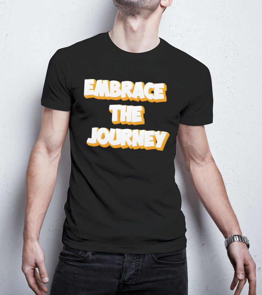EMBRACE THE JOURNEY White And Yellow T-Shirt