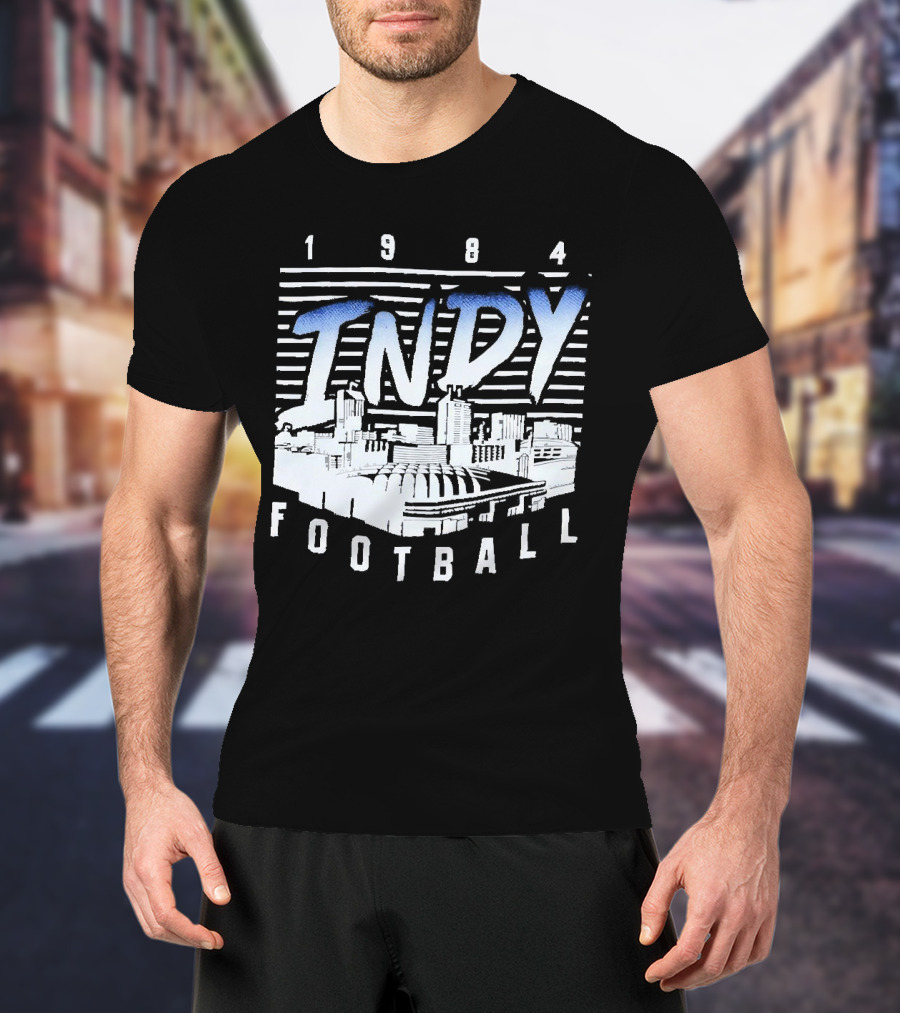 1984 Indy Football Skyline T-Shirt