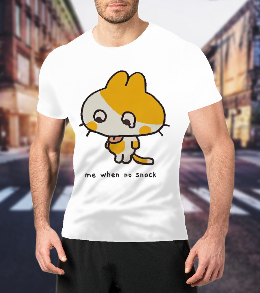 Liliuhms Me When No Snack Cat Cute Character T-Shirt
