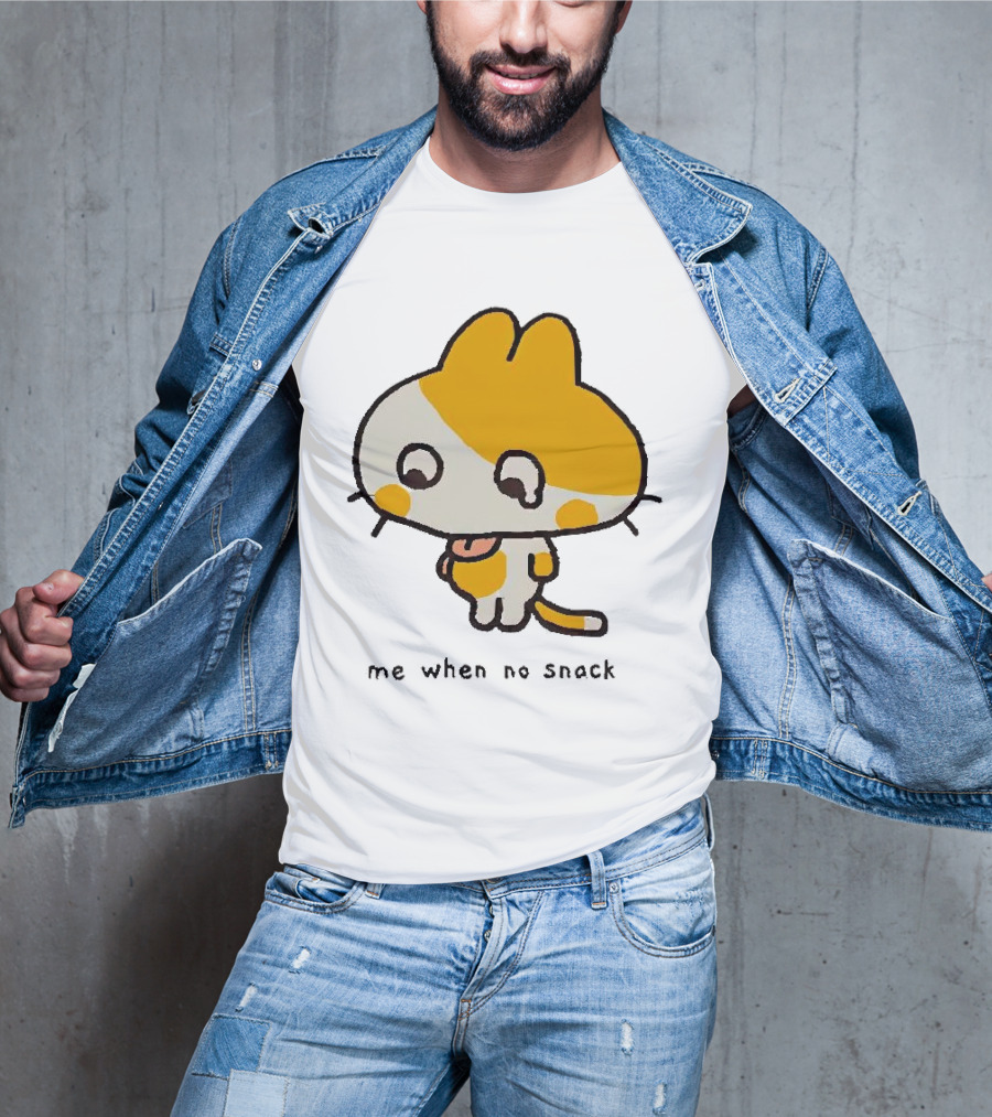 Liliuhms Me When No Snack Cat Cute Character T-Shirt